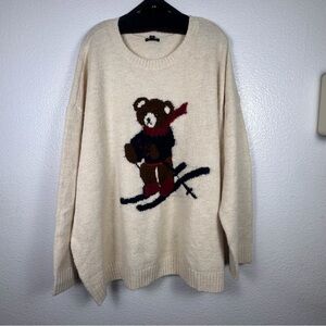 Wild Fable Women's Bear Graphic
Pullover Sweater Plus 3X